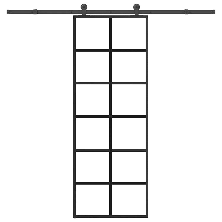Vidaxx Schiebetür mit Beschlag 76x205 cm ESG-Glas und Aluminium