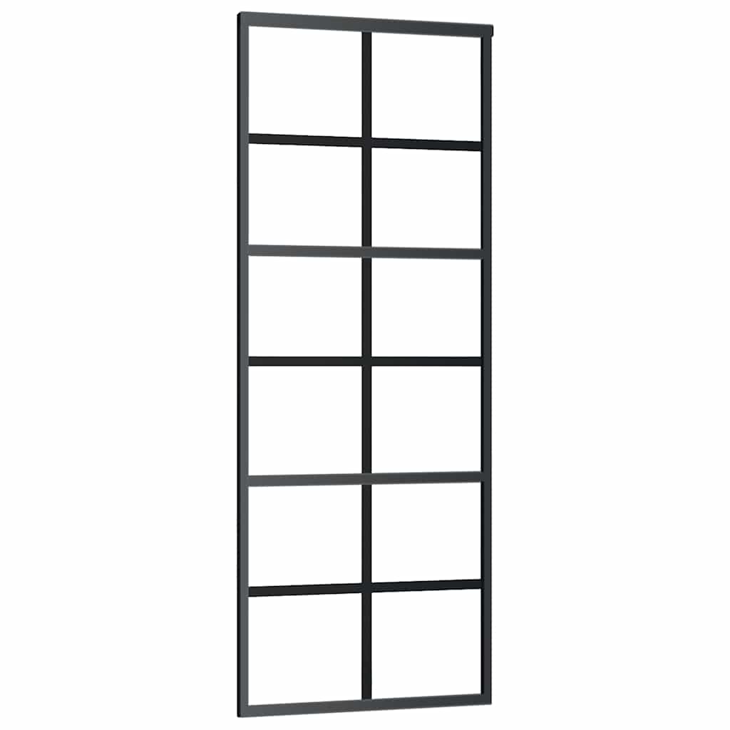 Vidaxx Schiebetür mit Beschlag 76x205 cm ESG-Glas und Aluminium