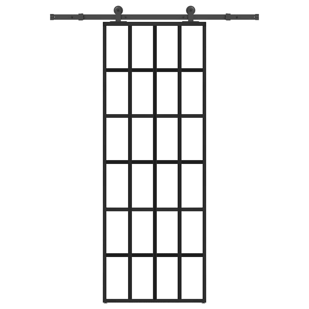 Vidaxx Schiebetür mit Beschlag 76x205 cm ESG-Glas und Aluminium