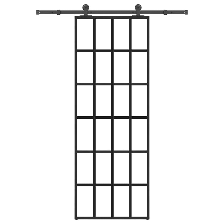 Vidaxx Schiebetür mit Beschlag 76x205 cm ESG-Glas und Aluminium