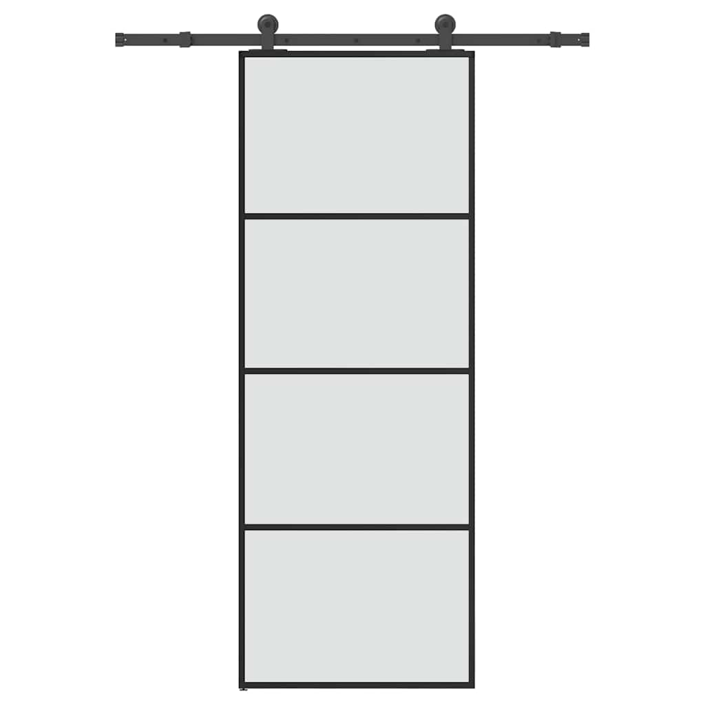 Vidaxx Schiebetür mit Beschlag 76x205 cm ESG-Glas und Aluminium