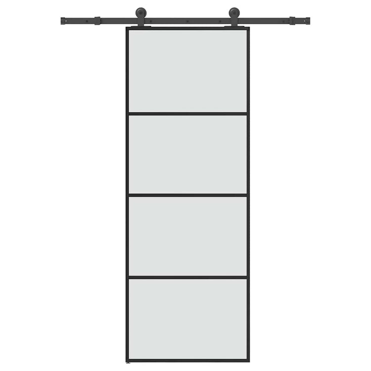 Vidaxx Schiebetür mit Beschlag 76x205 cm ESG-Glas und Aluminium