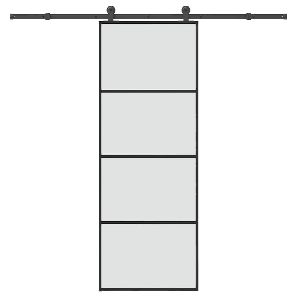 Vidaxx Schiebetür mit Beschlag 76x205 cm ESG-Glas und Aluminium