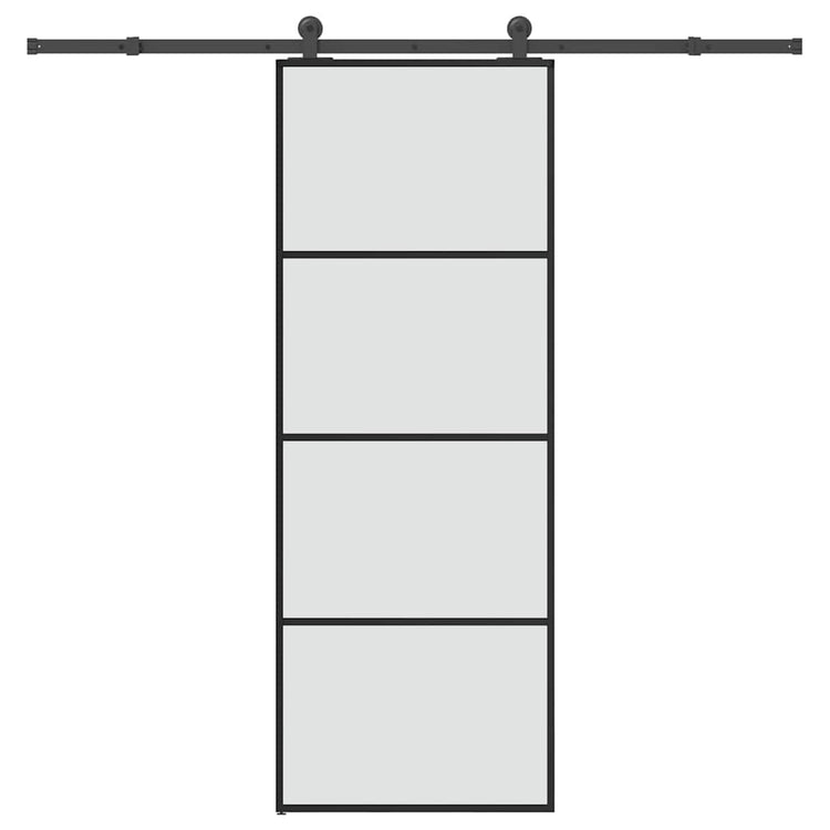 Vidaxx Schiebetür mit Beschlag 76x205 cm ESG-Glas und Aluminium