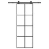 Vidaxx Schiebetür mit Beschlag 76x205 cm ESG-Glas und Aluminium