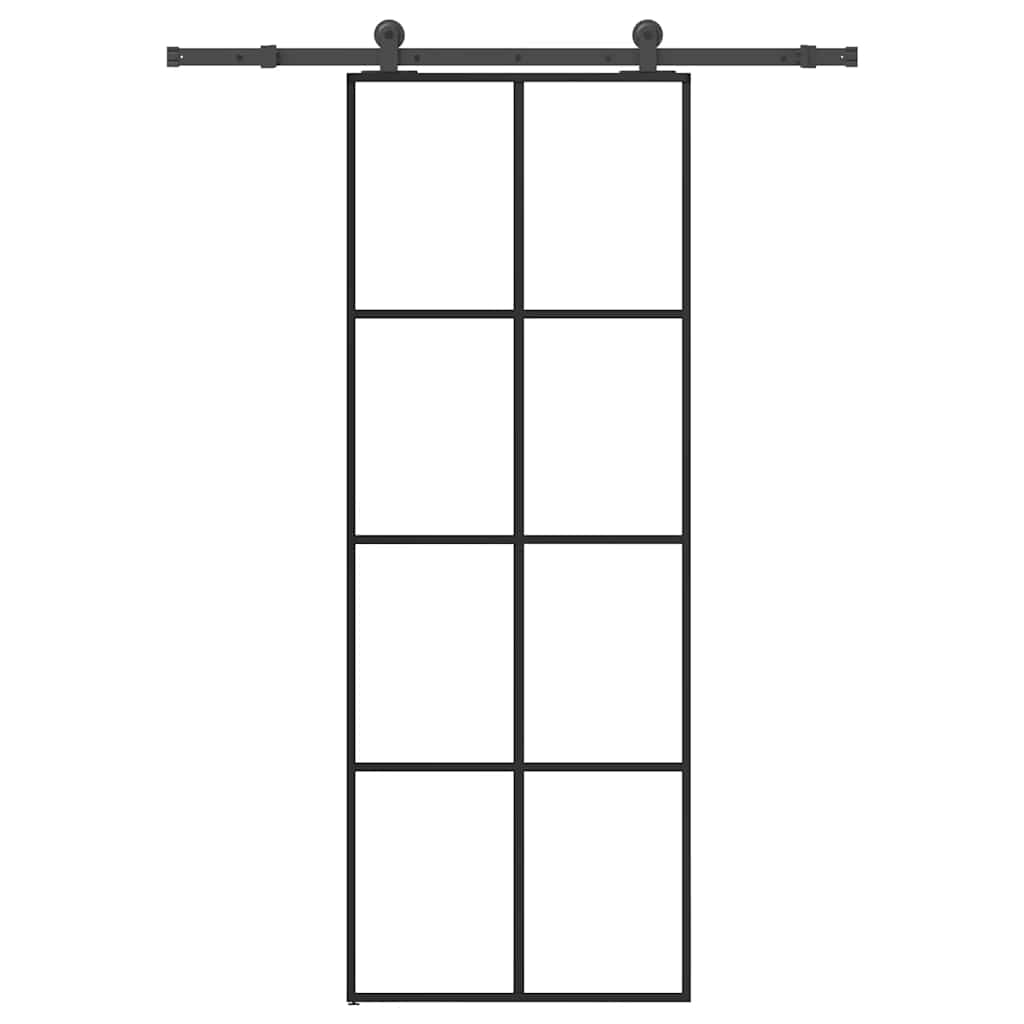 Vidaxx Schiebetür mit Beschlag 76x205 cm ESG-Glas und Aluminium