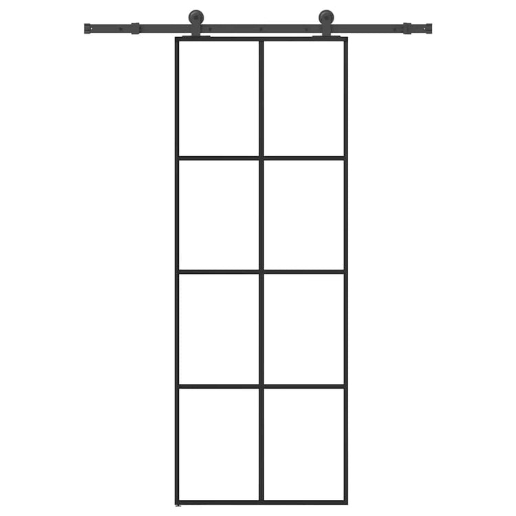 Vidaxx Schiebetür mit Beschlag 76x205 cm ESG-Glas und Aluminium