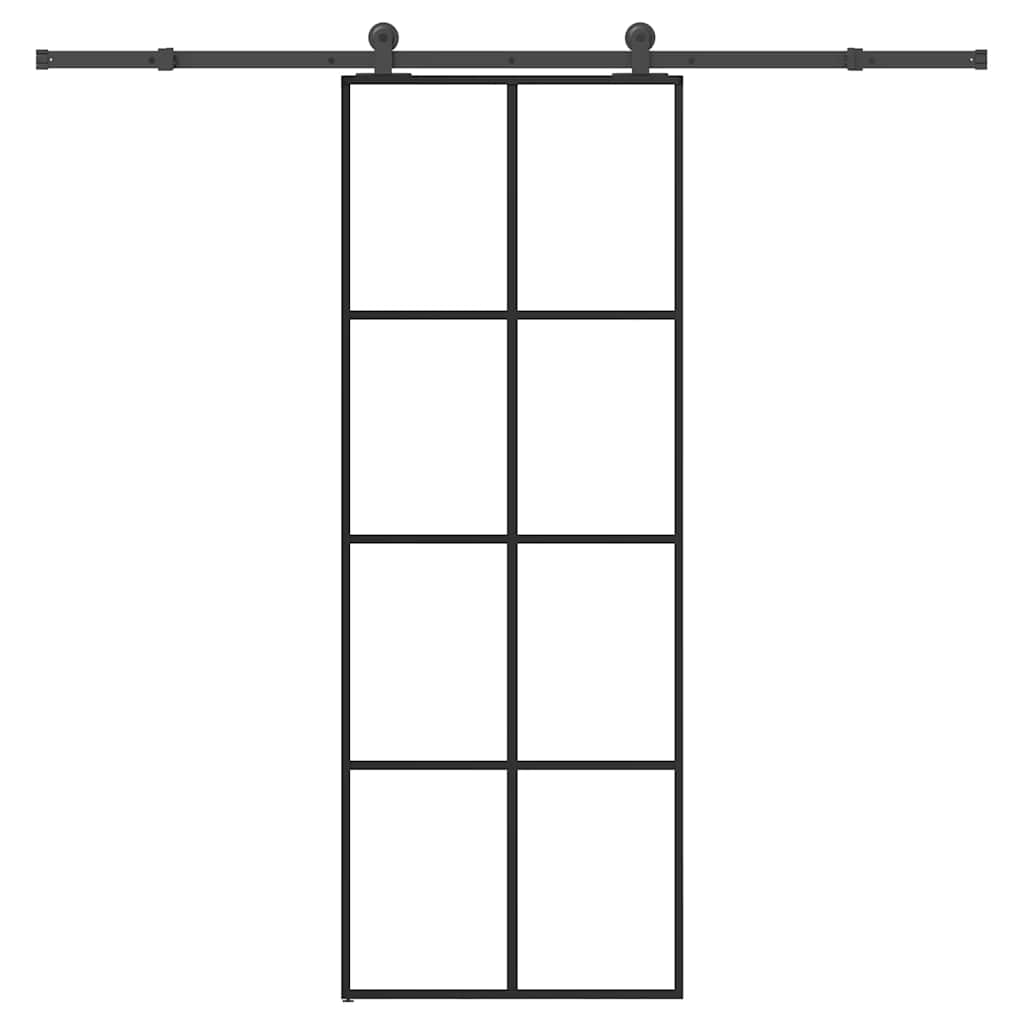 Vidaxx Schiebetür mit Beschlag 76x205 cm ESG-Glas und Aluminium