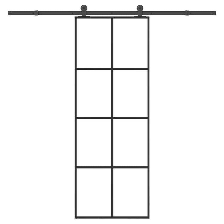 Vidaxx Schiebetür mit Beschlag 76x205 cm ESG-Glas und Aluminium
