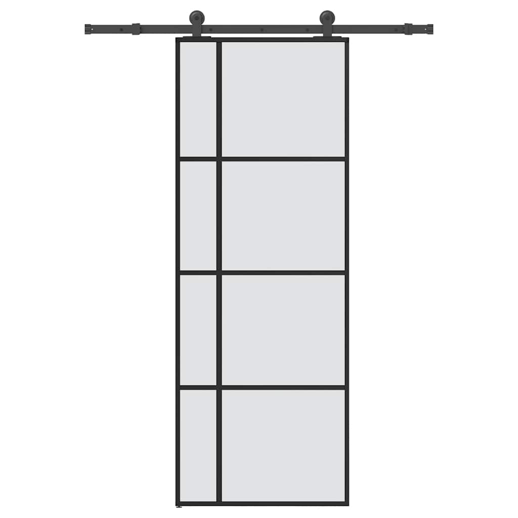 Vidaxx Schiebetür mit Beschlag 76x205 cm ESG-Glas und Aluminium