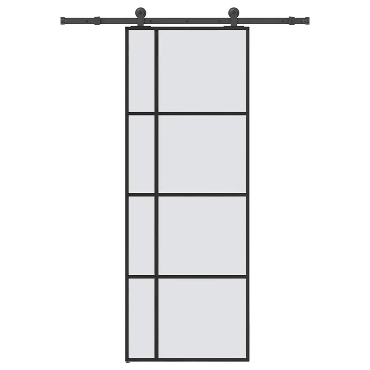 Vidaxx Schiebetür mit Beschlag 76x205 cm ESG-Glas und Aluminium