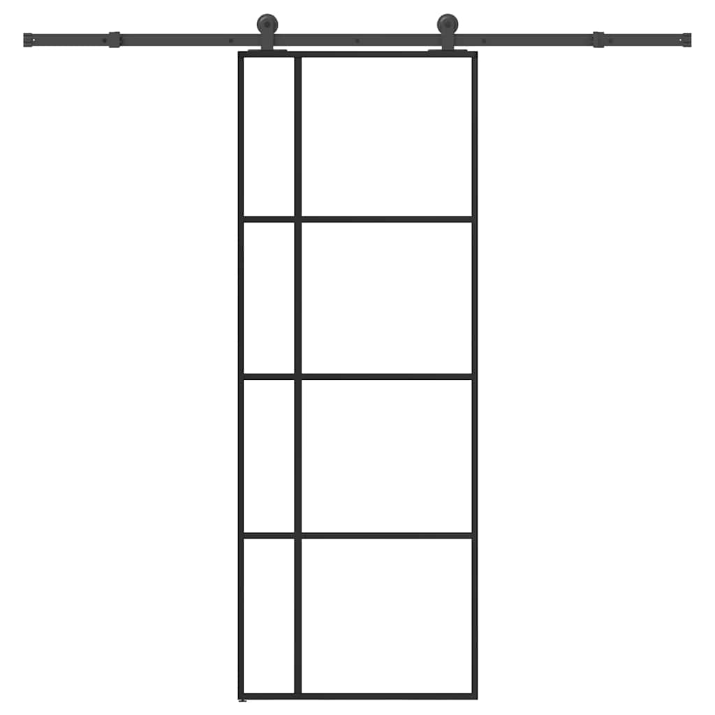 Vidaxx Schiebetür mit Beschlag 76x205 cm ESG-Glas und Aluminium