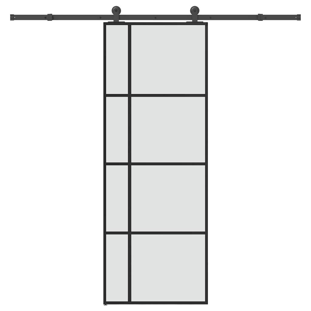 Vidaxx Schiebetür mit Beschlag 76x205 cm ESG-Glas und Aluminium