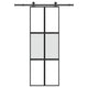 VidaXL-Schiebetür mit Beschlägen 76x205 cm aus gehärtetem Glas und Aluminium
