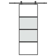 VidaXL-Schiebetür mit Beschlägen 76x205 cm aus gehärtetem Glas und Aluminium - afbeelding 1
