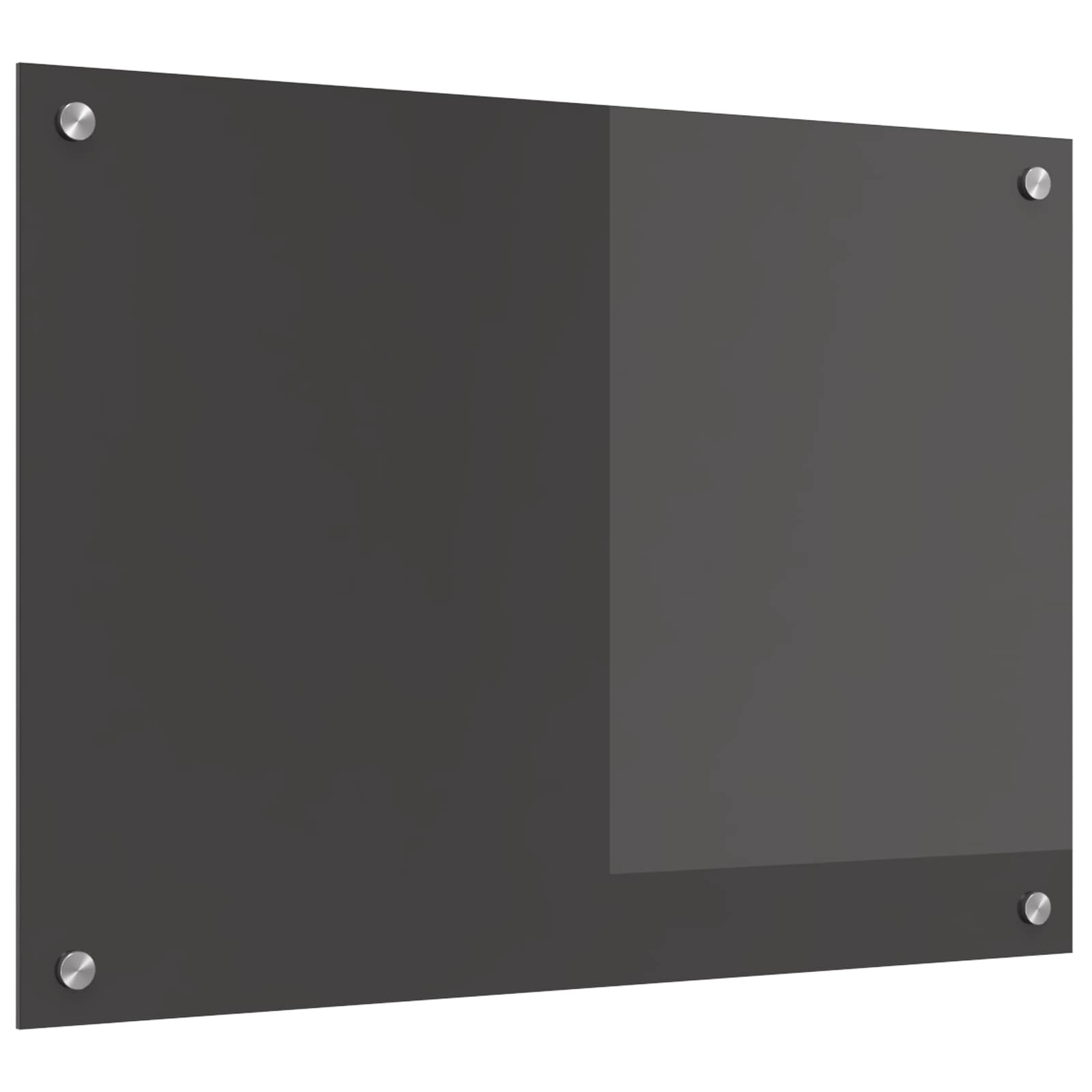 Vidaxxl Küchenrückwand dunkelgrau 70 x 50 cm gehärtetes Glas