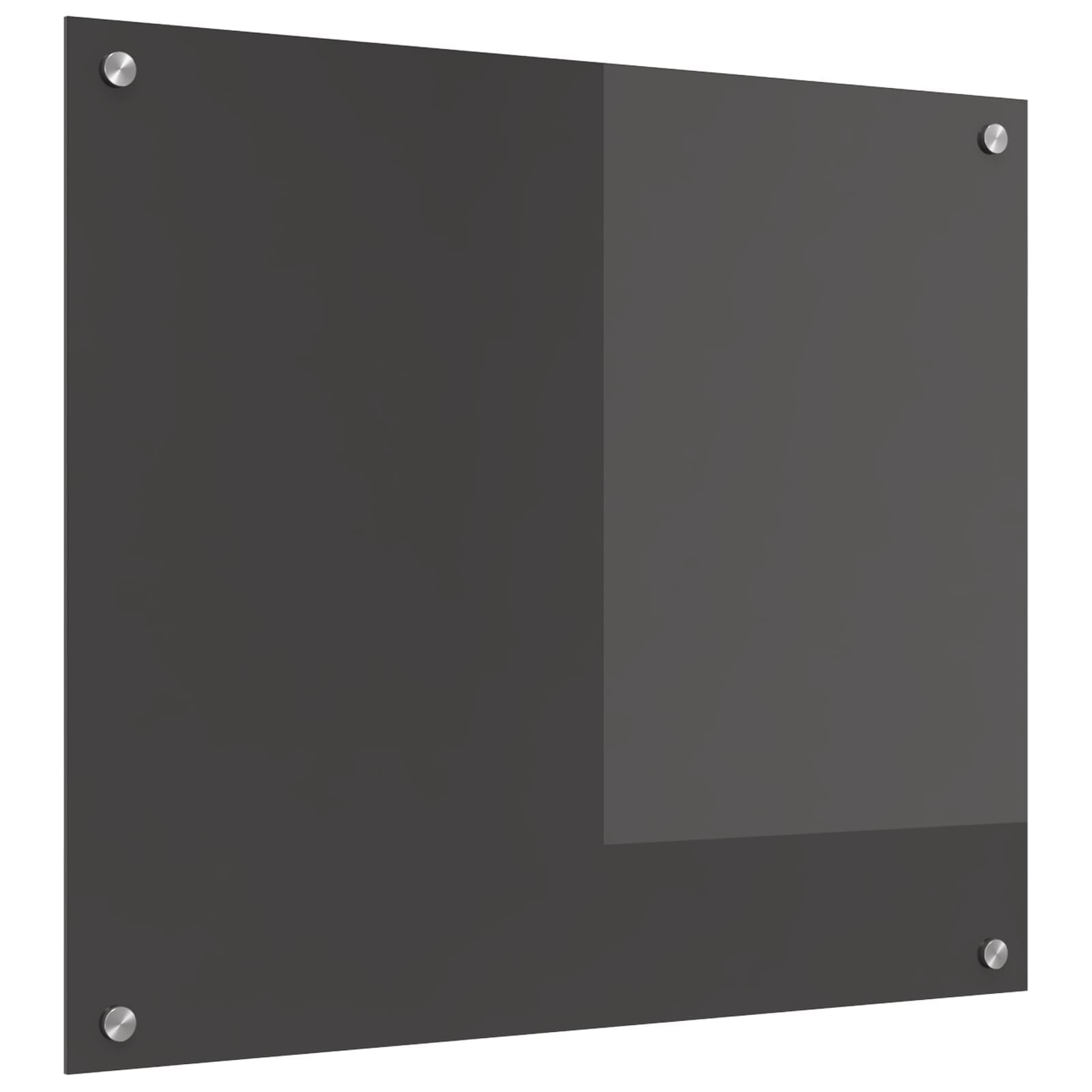 Vidaxxl Küchenrückwand dunkelgrau 70 x 60 cm gehärtetes Glas