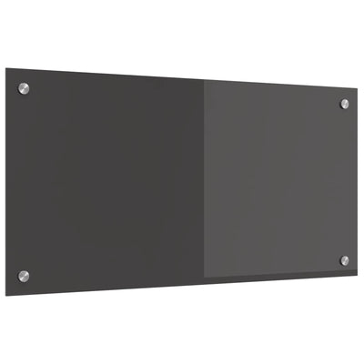 Vidaxxl Küchenrückwand dunkelgrau 80 x 40 cm gehärtetes Glas