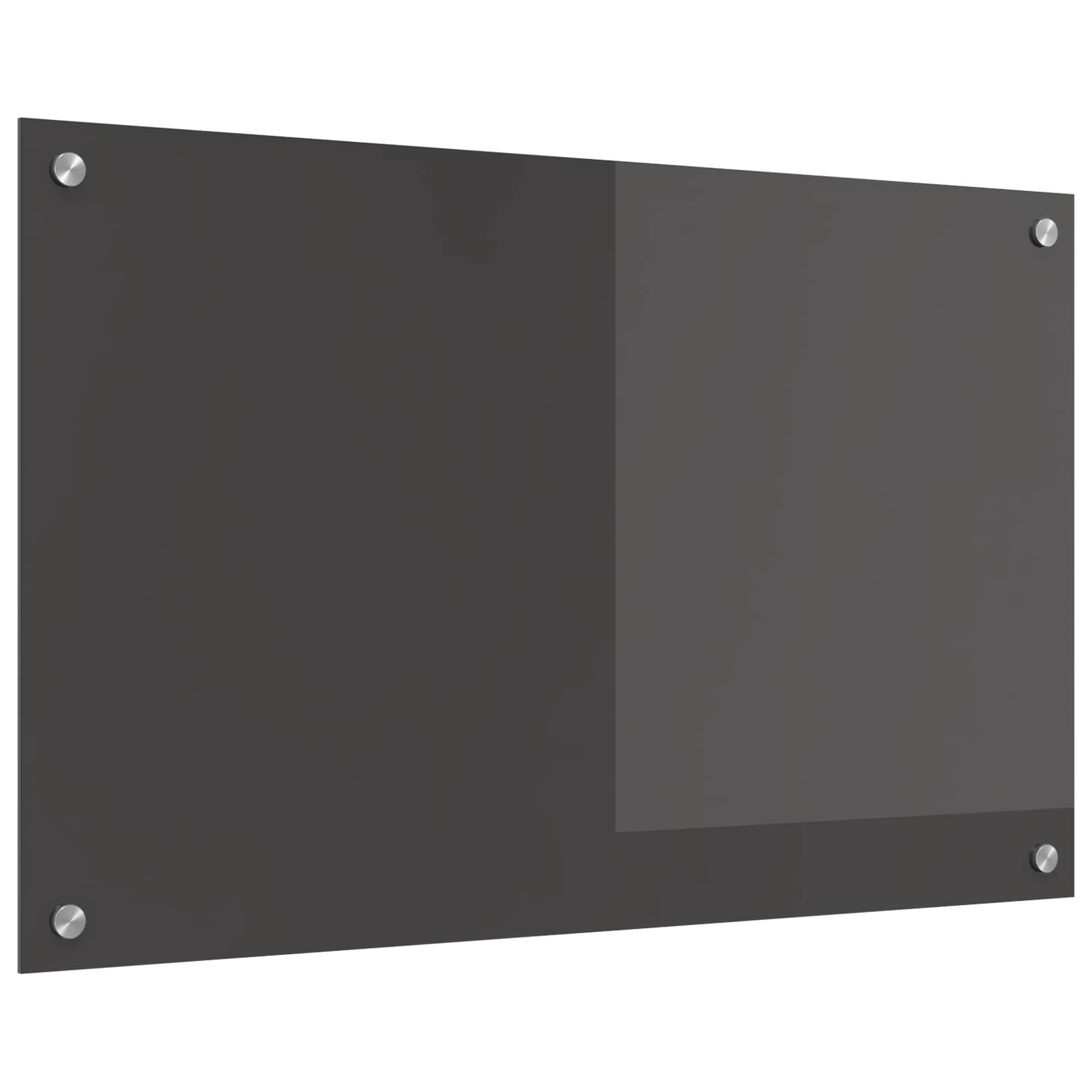 Vidaxxl Küchenrückwand dunkelgrau 80 x 50 cm gehärtetes Glas