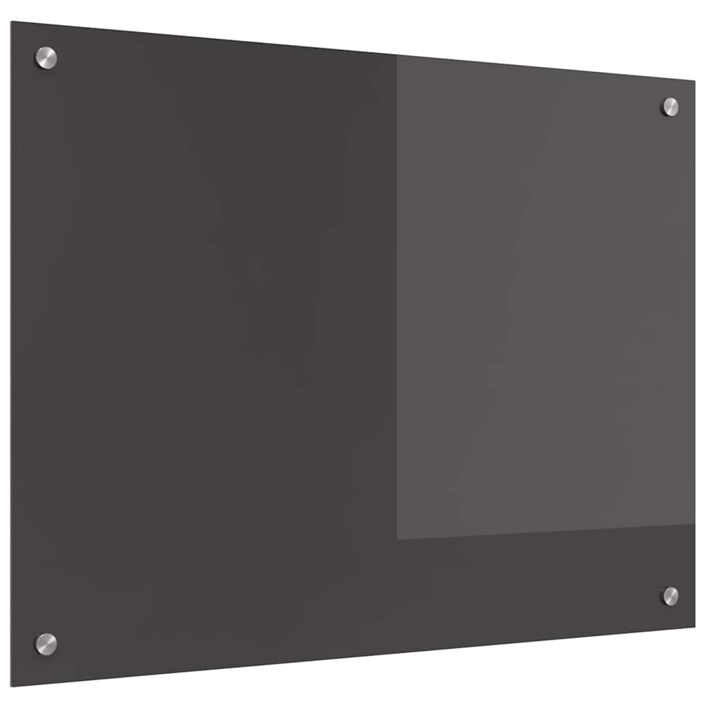 Vidaxxl Küchenrückwand dunkelgrau 80 x 60 cm gehärtetes Glas