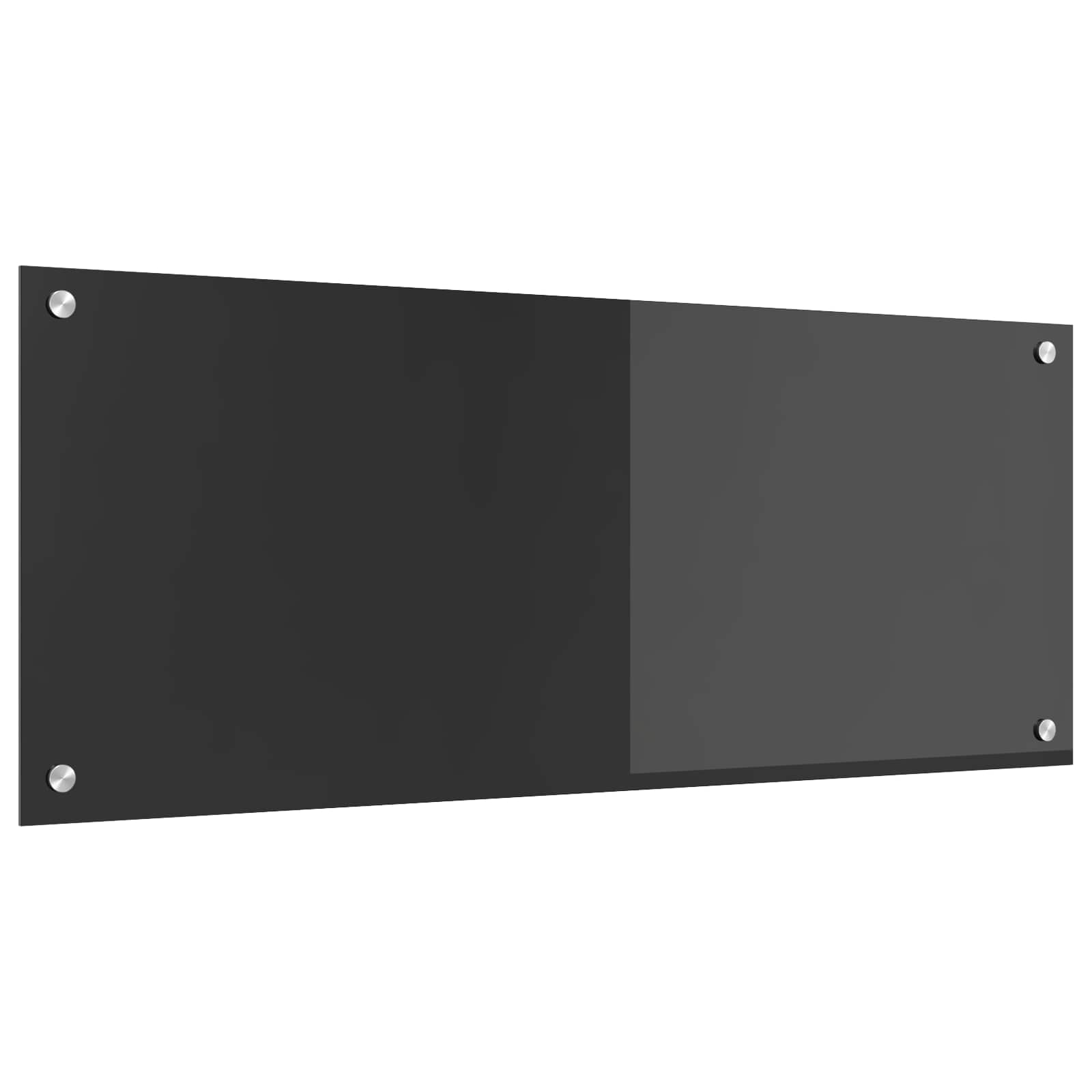 Vidaxxl Küchenrückwand dunkelgrau 100 x 40 cm gehärtetes Glas
