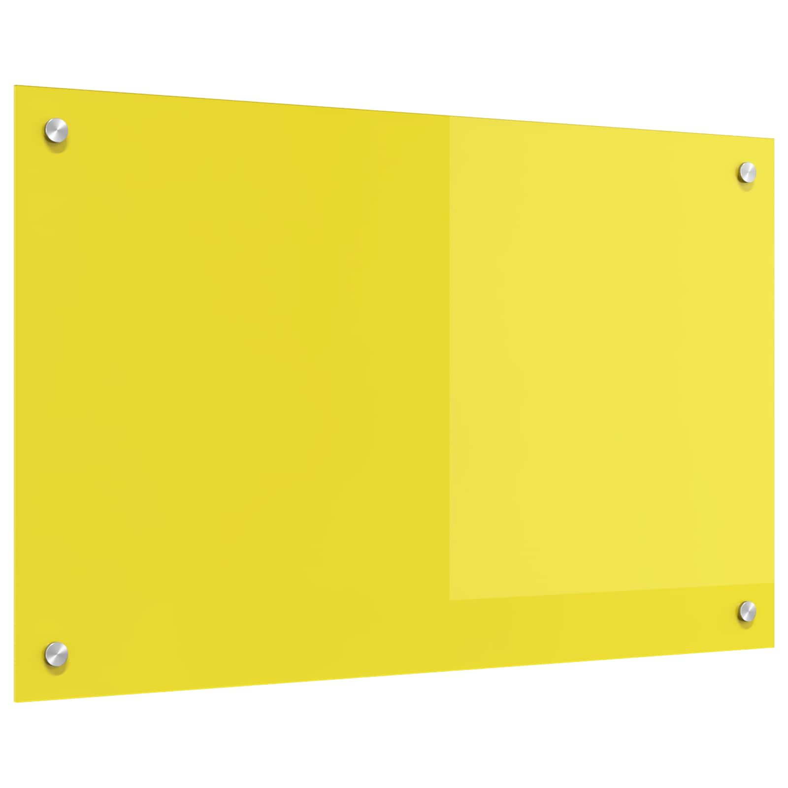 VidaXL Küchenrückwand Gelb 80 x 50 cm Hartglas