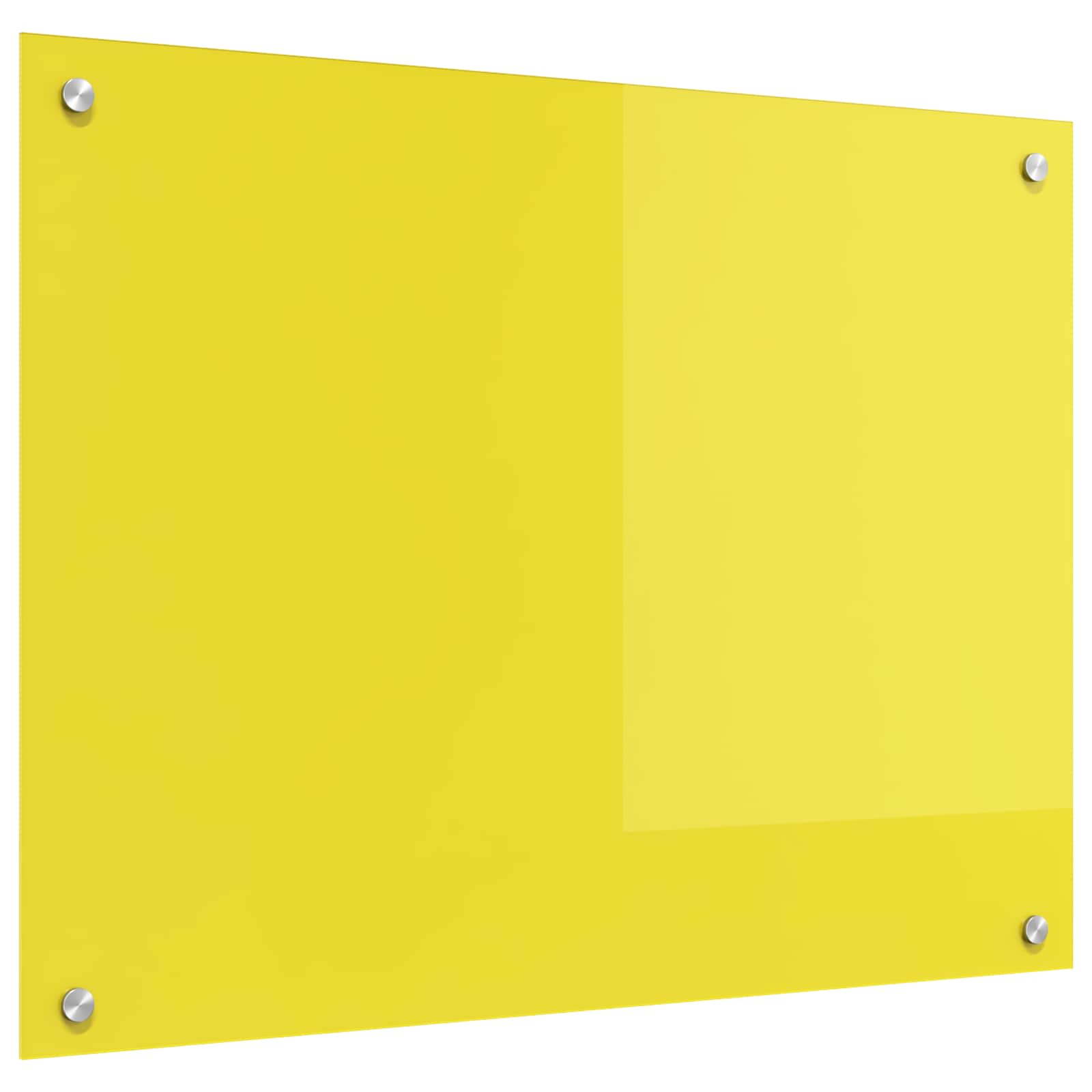 VidaXL Küchenrückwand Gelb 80 x 60 cm Hartglas