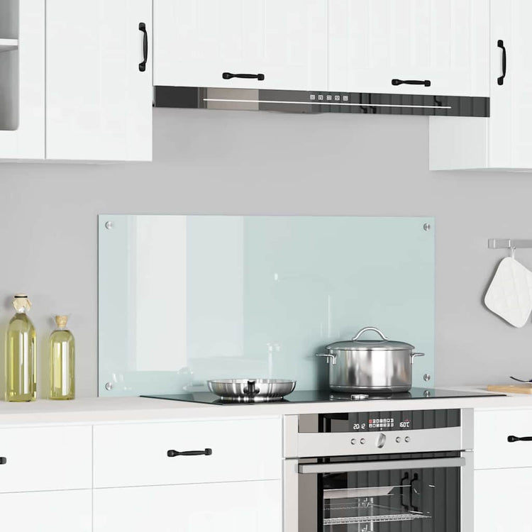 VidaXL Küchenrückwand Weiß 110 x 50 cm Hartglas