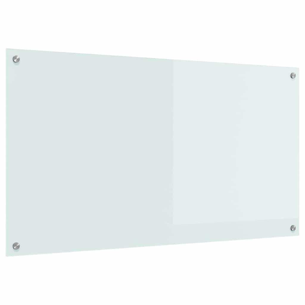 VidaXL Küchenrückwand Weiß 110 x 60 cm Hartglas