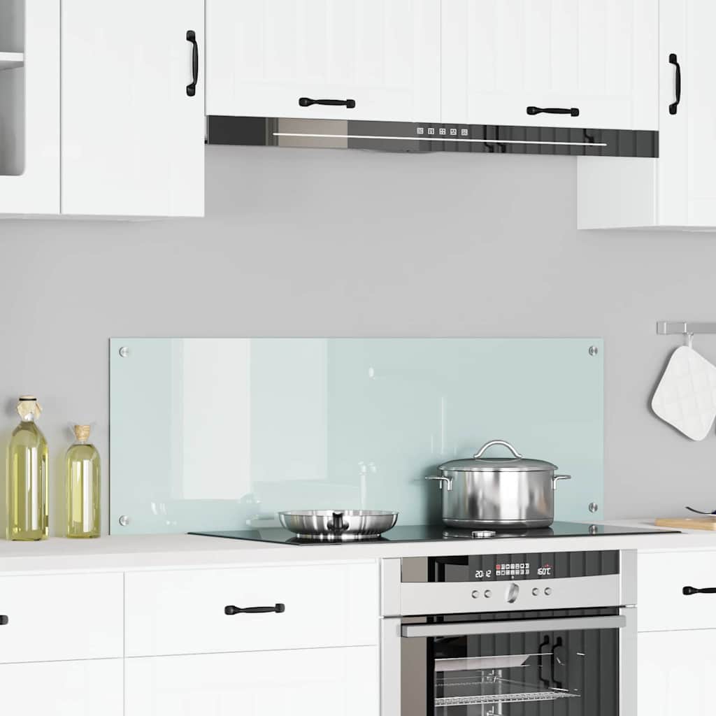 VidaXL Küchenrückwand Weiß 120 x 40 cm Hartglas