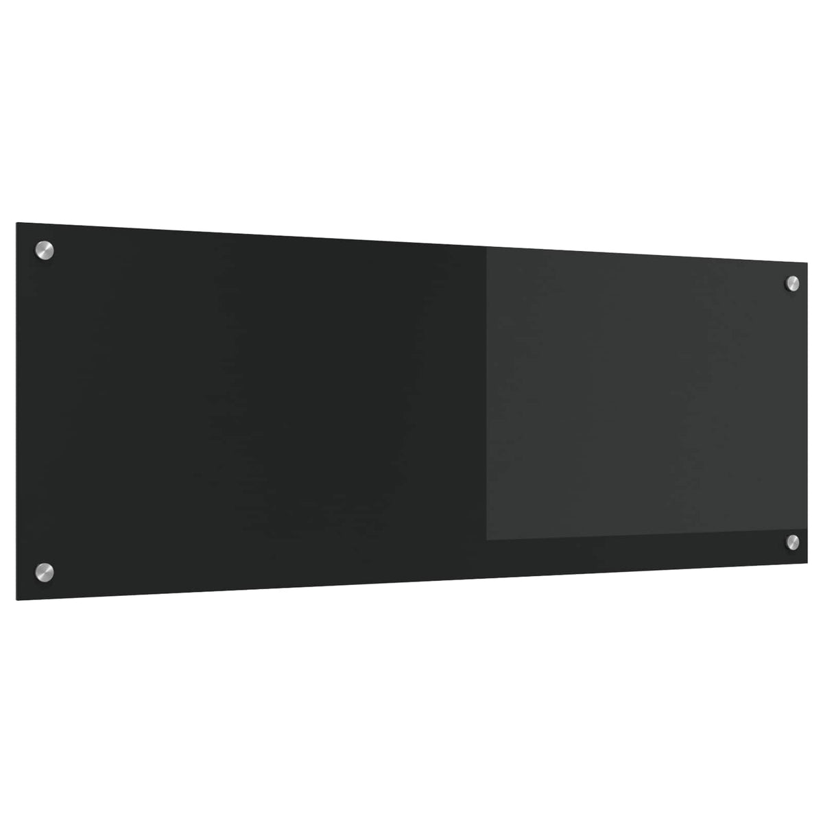 VidaXL Küchenrückwand Schwarz 110 x 40 cm Hartglas