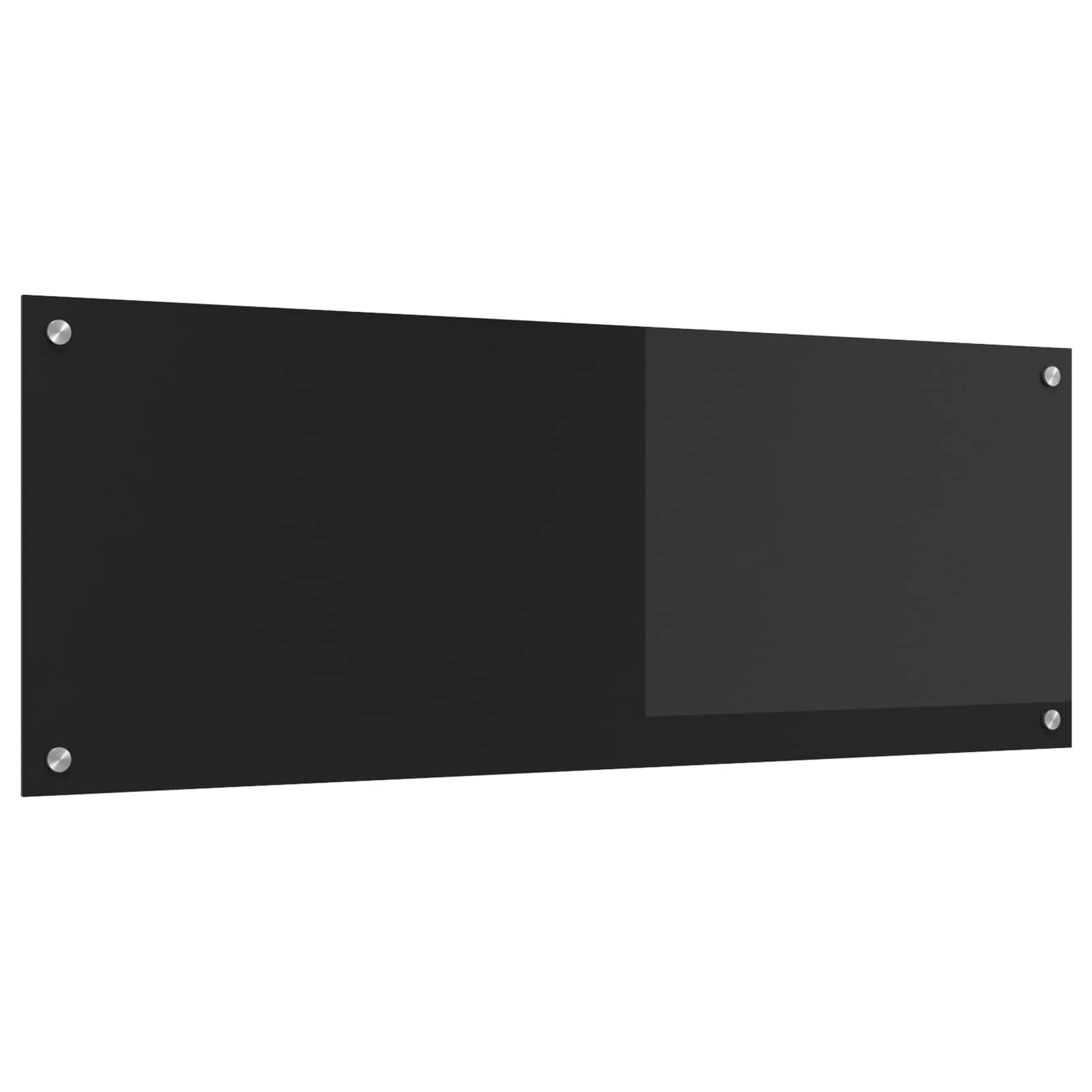 VidaXL Küchenrückwand Schwarz 110 x 40 cm Hartglas