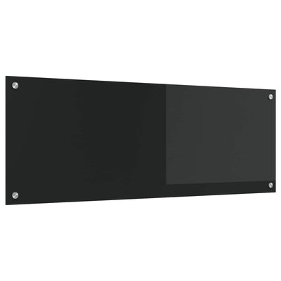 VidaXL Küchenrückwand Schwarz 110 x 40 cm Hartglas