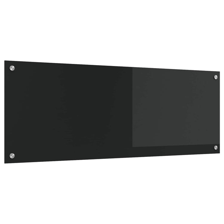 VidaXL Küchenrückwand Schwarz 110 x 40 cm Hartglas