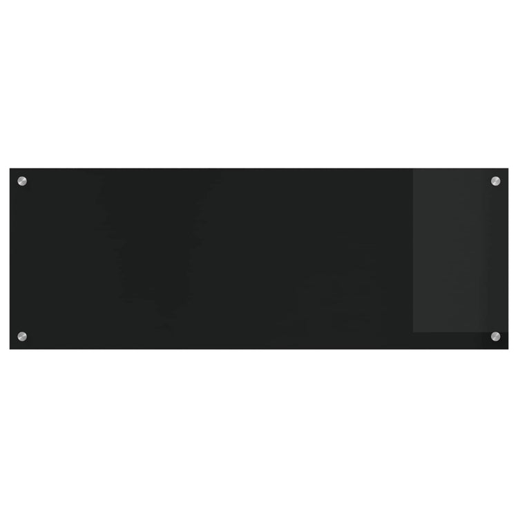 VidaXL Küchenrückwand Schwarz 110 x 40 cm Hartglas