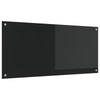 VidaXL Küchenrückwand Schwarz 110 x 50 cm Hartglas