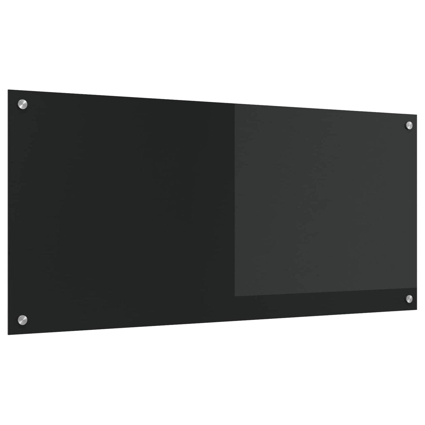 VidaXL Küchenrückwand Schwarz 110 x 50 cm Hartglas