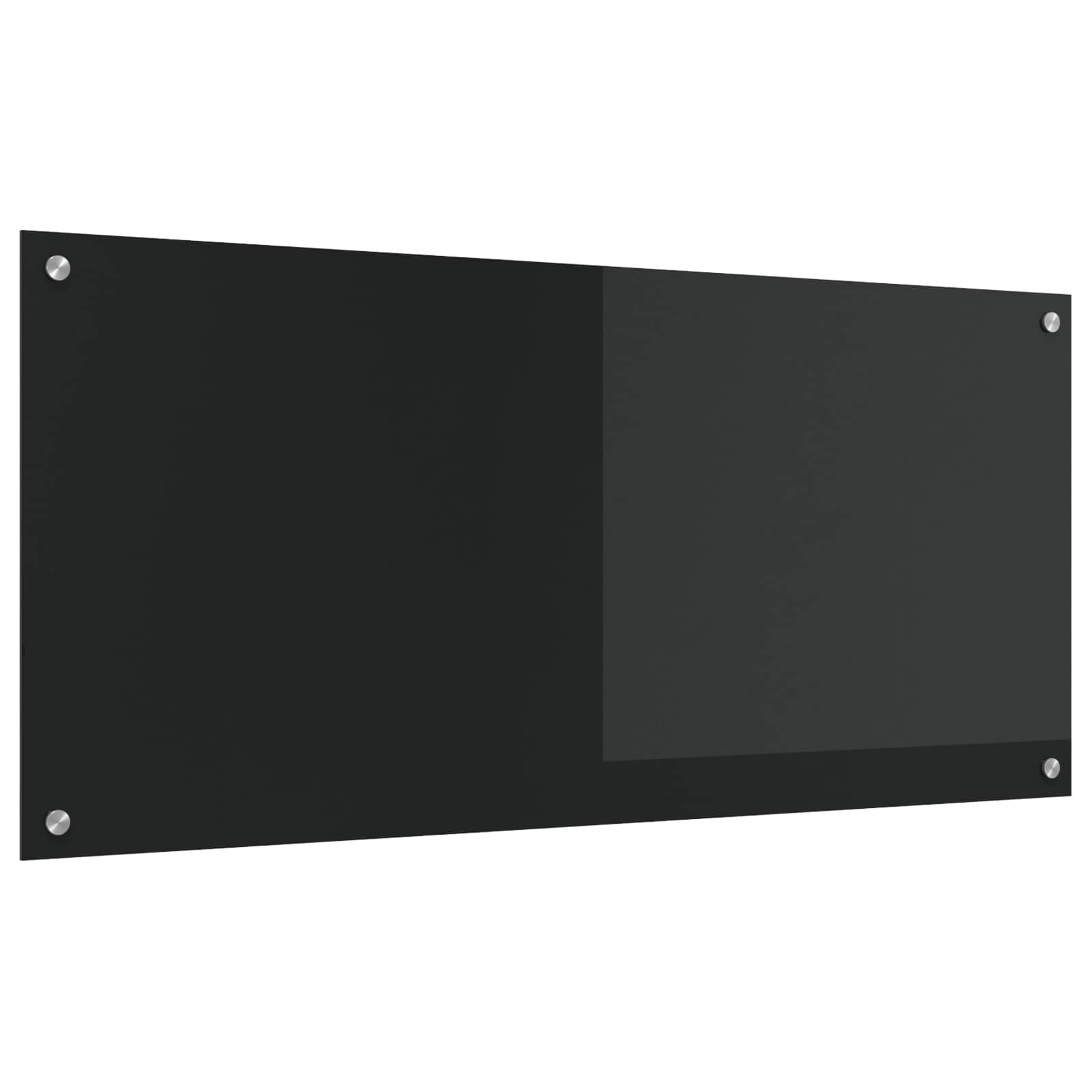 VidaXL Küchenrückwand Schwarz 110 x 50 cm Hartglas