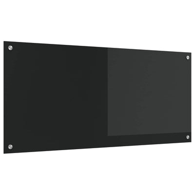 VidaXL Küchenrückwand Schwarz 110 x 50 cm Hartglas