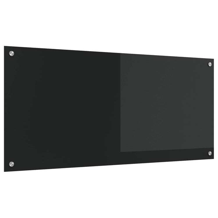 VidaXL Küchenrückwand Schwarz 110 x 50 cm Hartglas