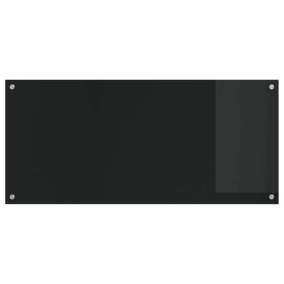 VidaXL Küchenrückwand Schwarz 110 x 50 cm Hartglas