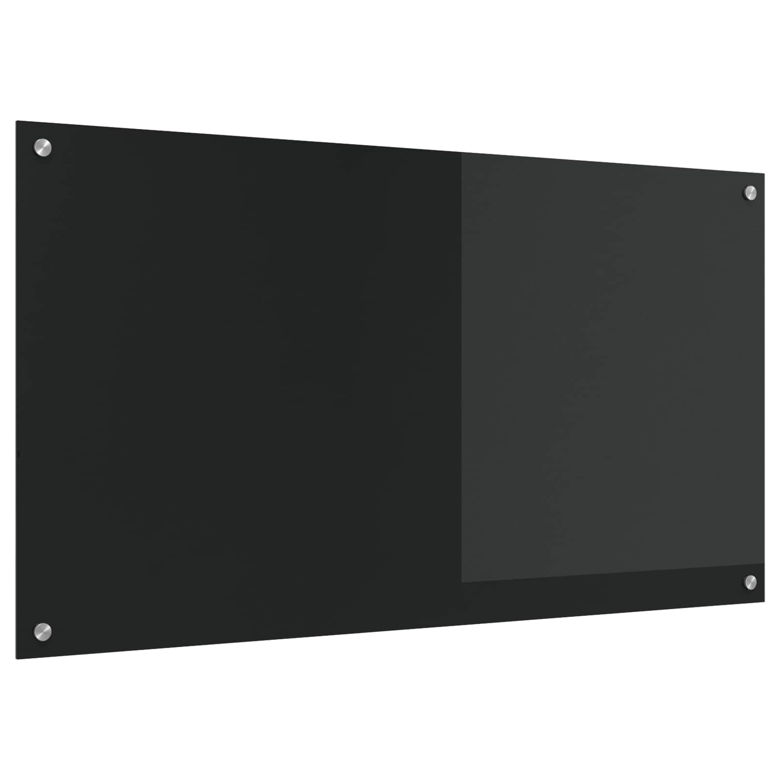 VidaXL Küchenrückwand Schwarz 110 x 60 cm Hartglas
