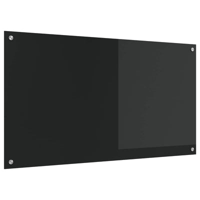 VidaXL Küchenrückwand Schwarz 110 x 60 cm Hartglas