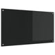 VidaXL Küchenrückwand Schwarz 110 x 60 cm Hartglas