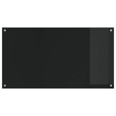 VidaXL Küchenrückwand Schwarz 110 x 60 cm Hartglas