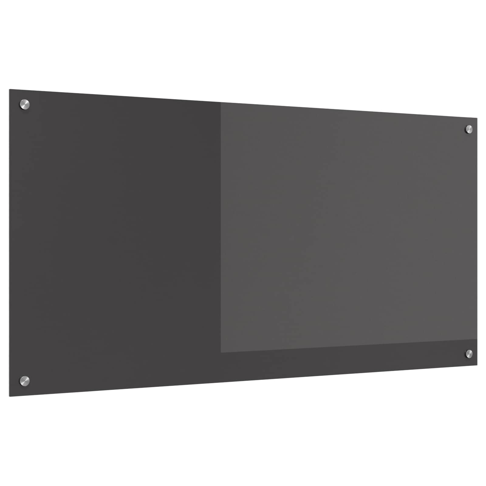 Vidaxxl Küchenrückwand dunkelgrau 120 x 60 cm gehärtetes Glas