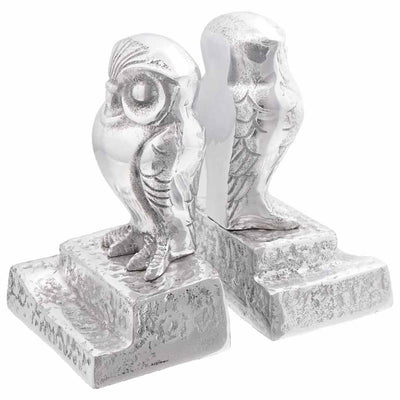 Vidaxxl bookends 2 pcs silver 12 x 9 x 19 cm aluminum