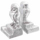 Vidaxxl bookends 2 pcs silver 12 x 9 x 19 cm aluminum