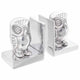 Vidaxxl Buchstützen 2 Stück Silber 7 x 9 x 11 cm Aluminium