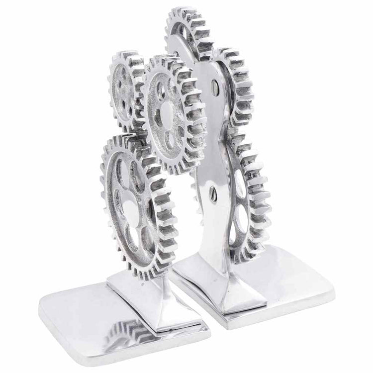 Vidaxxl Buchstützen 2 Stück Silber 10 x 10 x 22 cm Aluminium